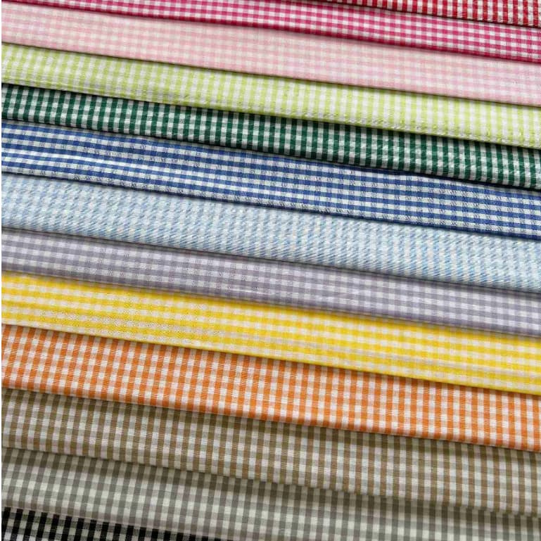 Tecido Xadrez Pequeno Fio Tinto +10 Cores Caldeira Tricoline 100% Algodão 55x150cm