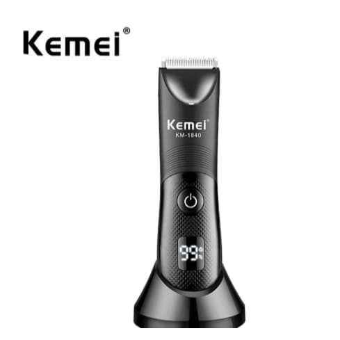 Kemei Aparador Elétrico De Bolas De Cabelo À Prova D'água Corpo Pubic Dock Groomer Lâmina De Cerâmica Recarregável 1840