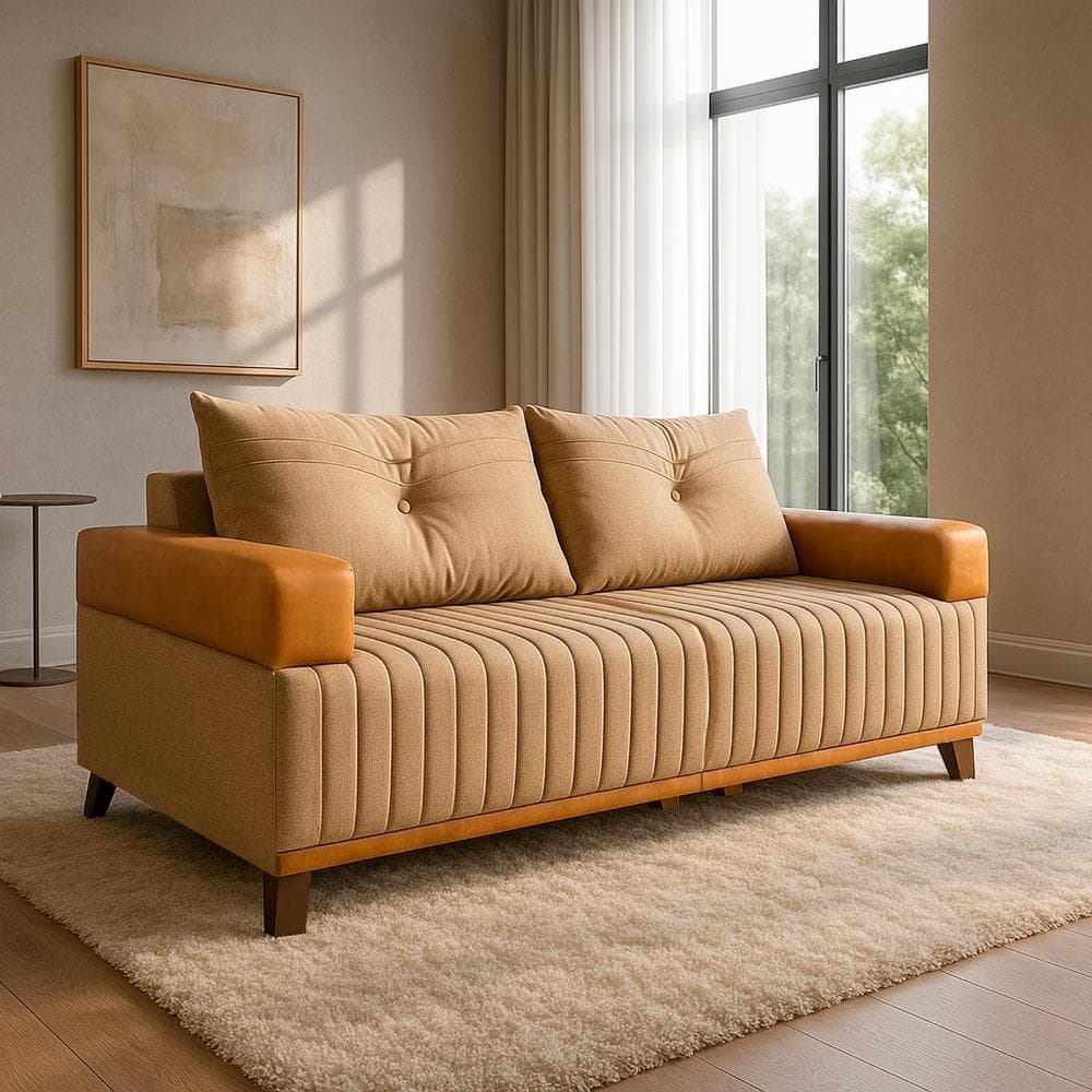 Sofá 3 Lugares Leona em Linho Bom Pastor