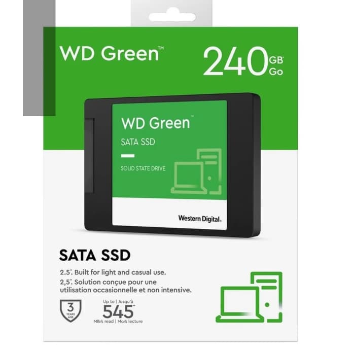 HD SSD 240GB SATA3 interno Western Digital WD Green WDS240G3G0A 240GB Verde