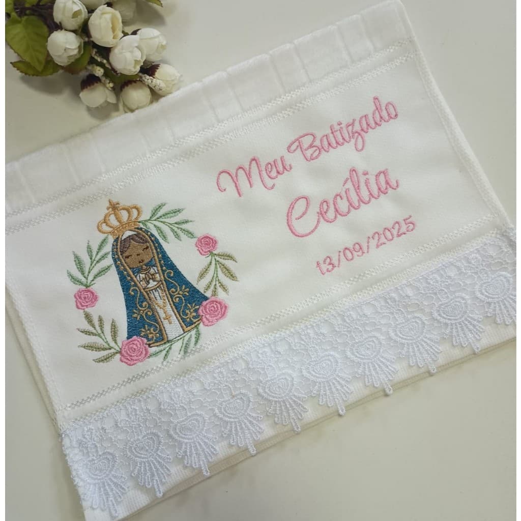 Toalha para Batizado da Nossa Senhora Aparecida