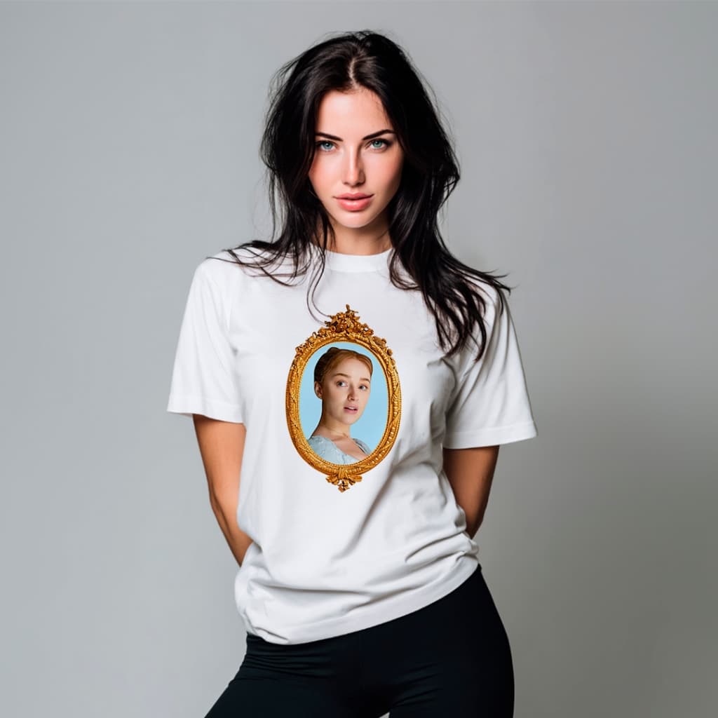 Camiseta Daphne Bridgerton | Baby Look Feminina Estampada, Moda Retrô Romântica de Série