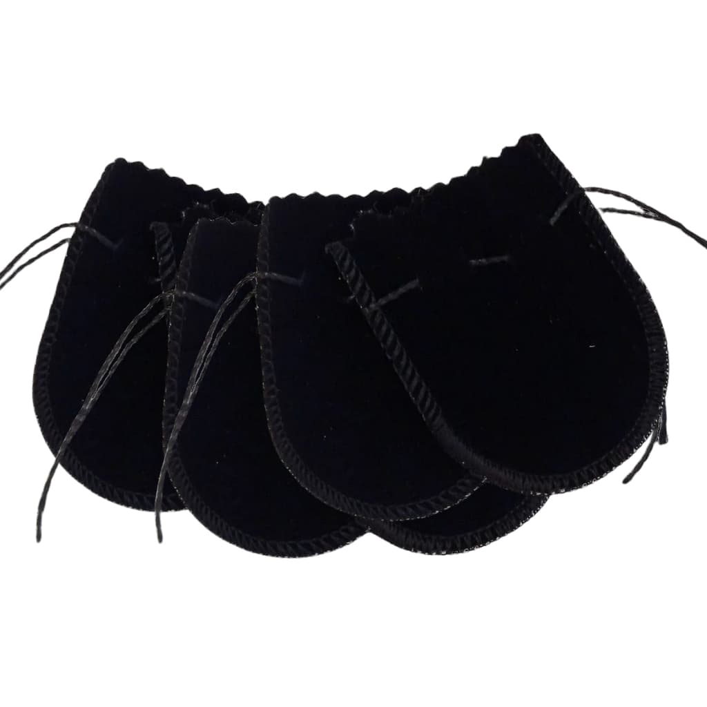 Saquinho de Veludo Preto 6x8 Ideal Para Presentes Guarda Joias 1 Unidade Ref. SV-0001