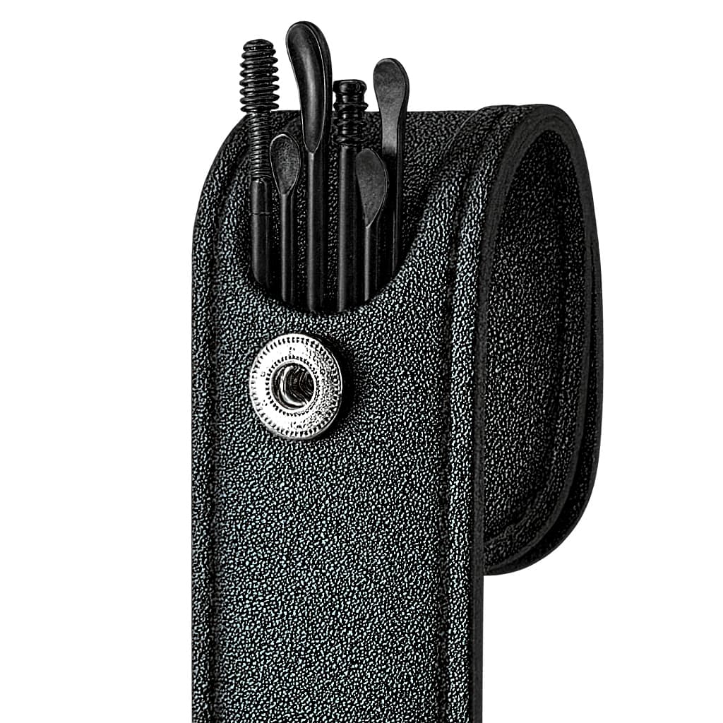 Cotonete Removedor Cera de Ouvido Kit 7 Peças Aço Inox Limpeza Fácil Cor Preto