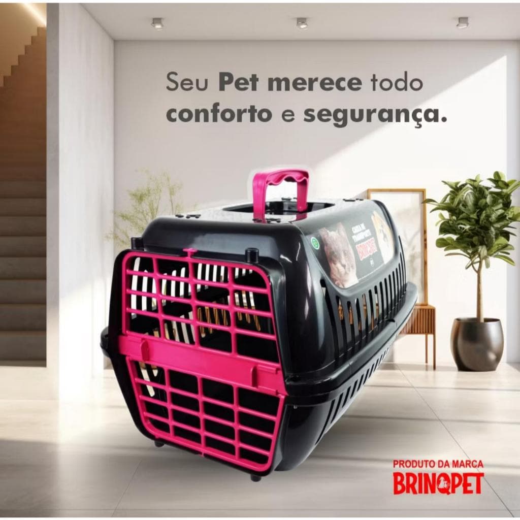 Caixa Transporte  pet Seguro Animais Numero 2 Viagem Passeio Cães Gato Coelho