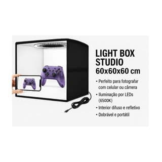 Studio 60x60 box, studio box 60x60 com diversas iluminações, Studio box com plug USB, Studio portátil