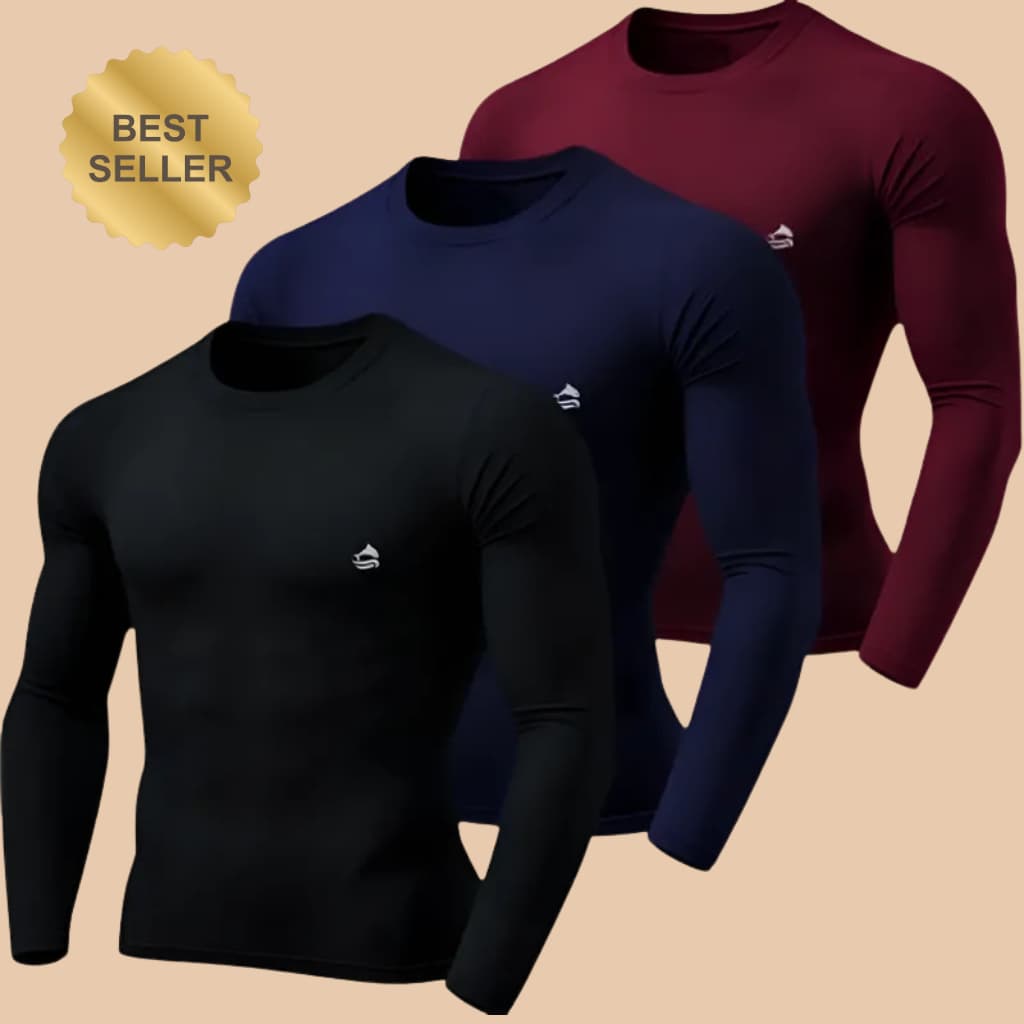 Kit com 3 Camisetas Térmica Uv 50 Proteção Solar Tecido Gelado