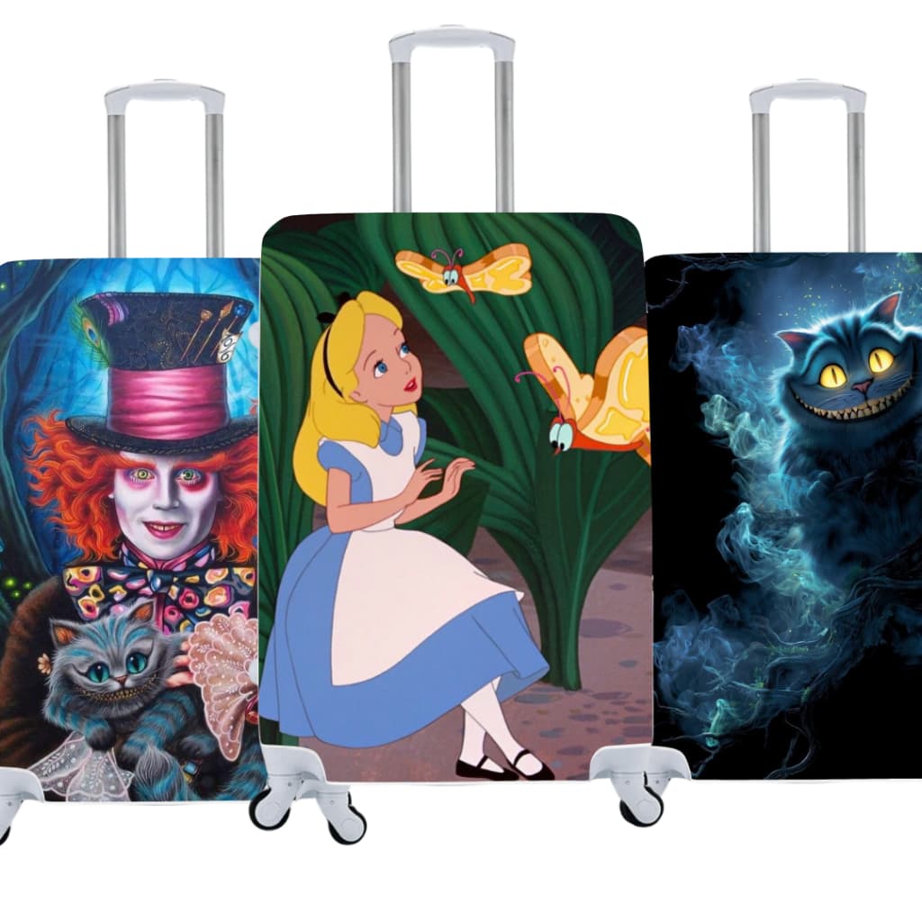 Capa de Mala Alice no Pais das Maravilhas Estilo e Proteção para Suas Viagens