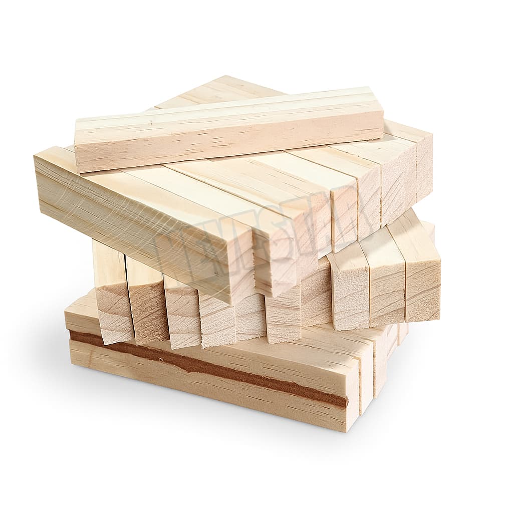 Kit 30 Ripinhas retangular Pinus 10 x 2 x 1 cm