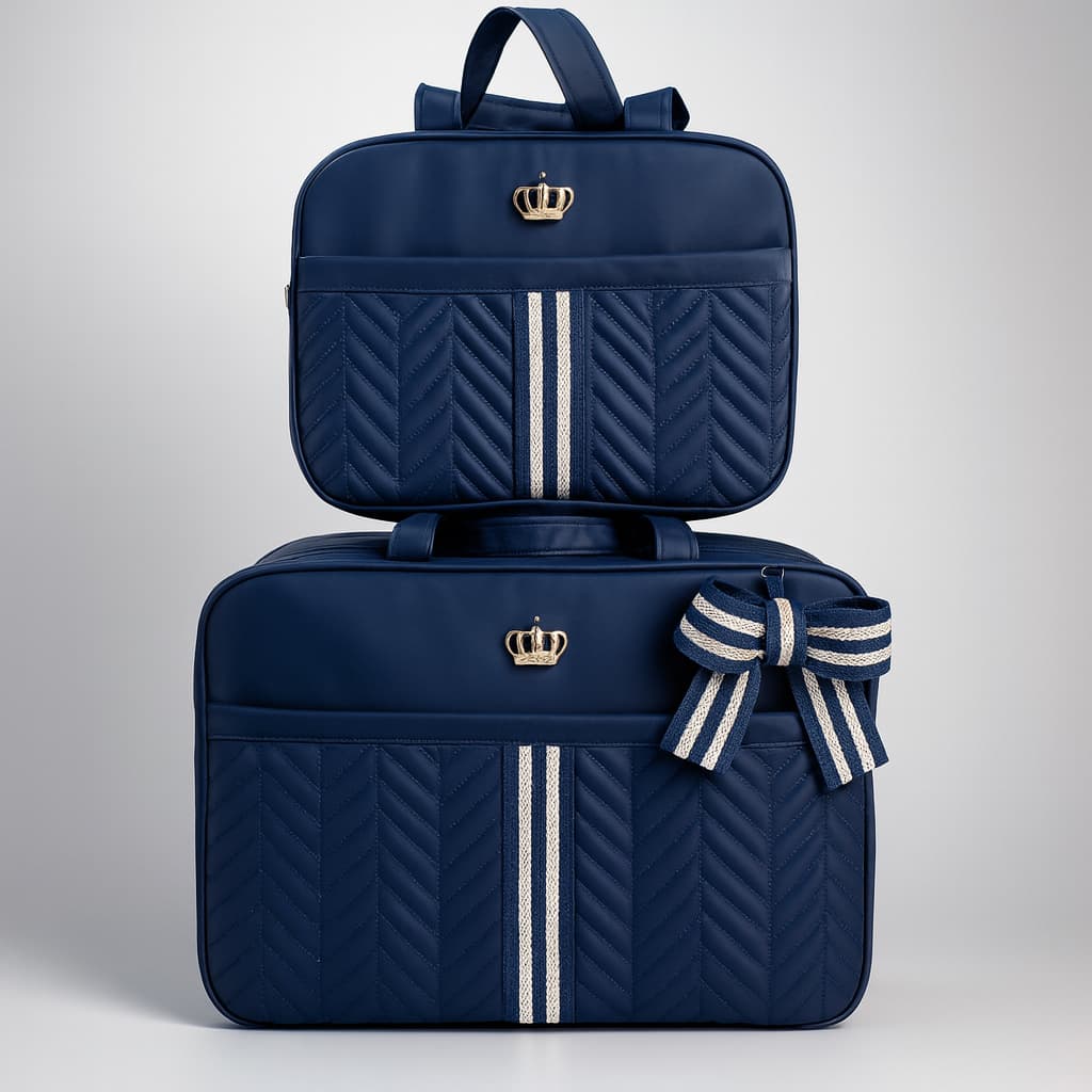 Kit bolsas de bebe mala saída maternidade 2pçs menino/menina enxoval safari