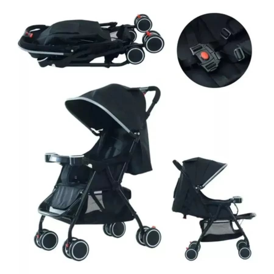 Carrinho de Bebê Passeio Até 20kgs Com Porta Copos Assento Reclinável NK