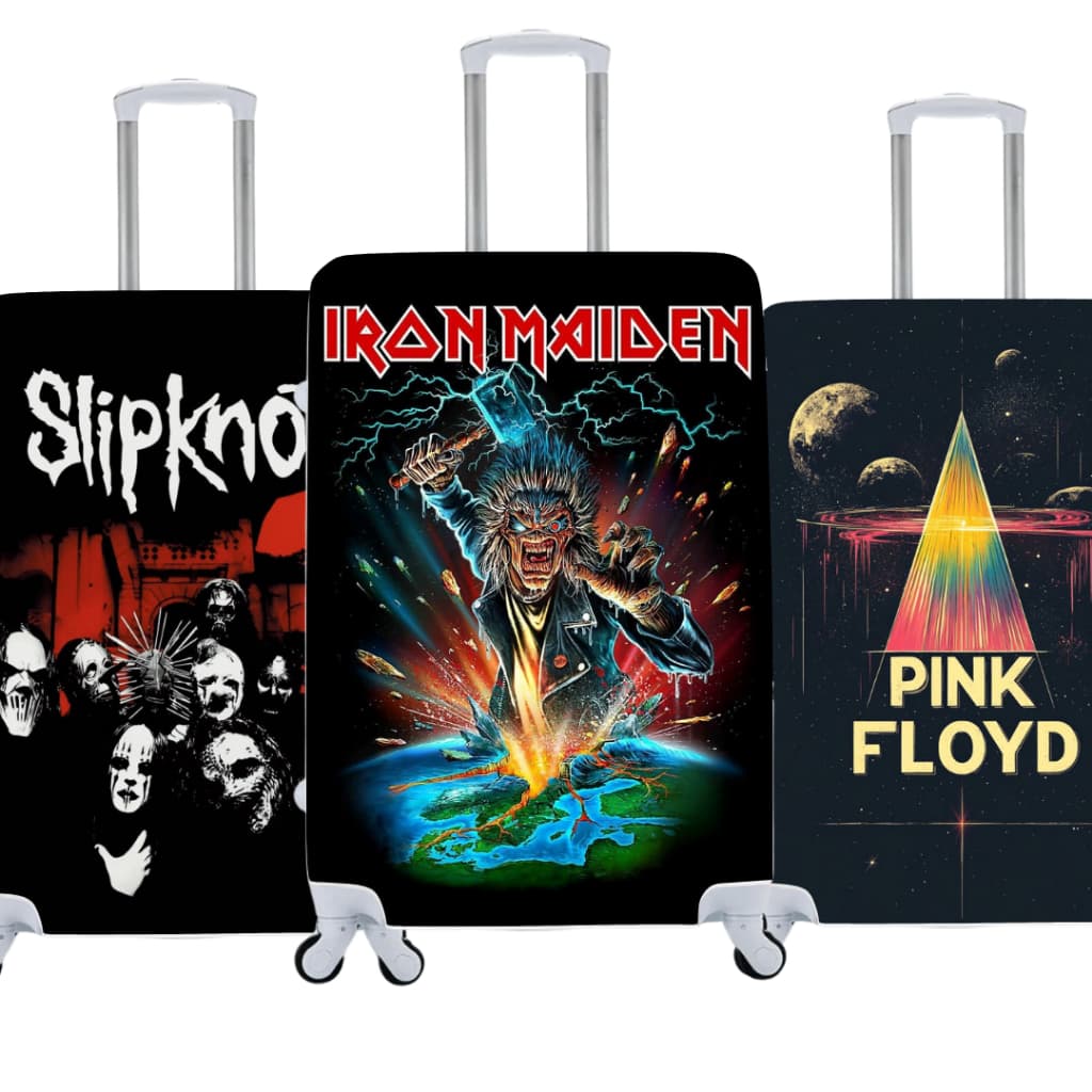 Capa De Mala Personalizada Rock Viagens Bagagens 02