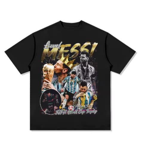 Camiseta Camisa Blusa Algodão Unissex Messi jOGADOR fUTEBOL mELHOR Do Mundo 2025