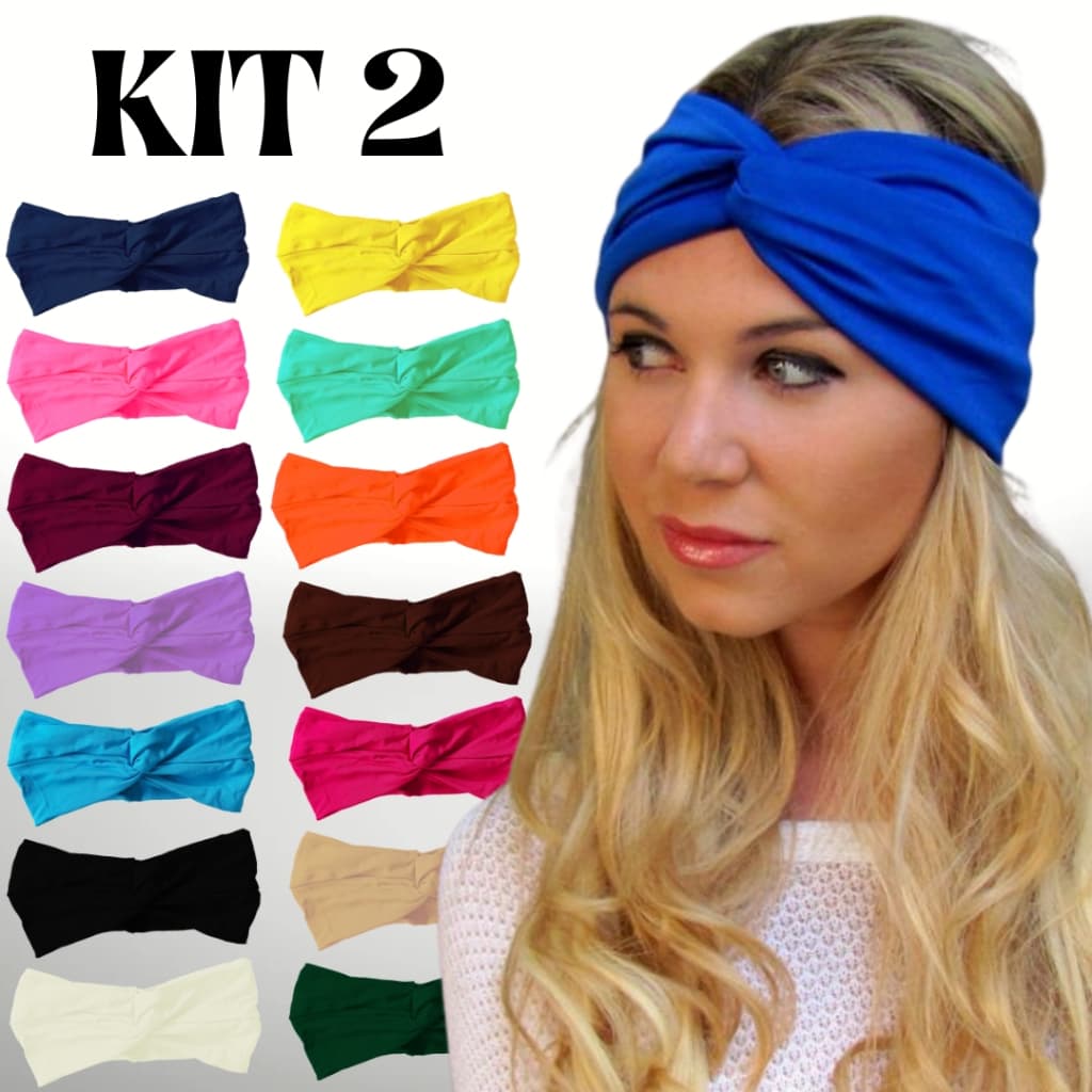 Faixa Turbante Kit 2 Tiara Acessório para Cabelo Confortável Estética Cozinheira Confeiteira