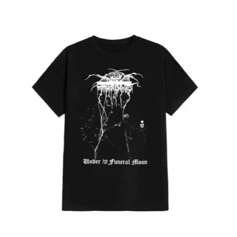Camiseta Camisa Blusa Algodão Unissex Darkthrone Under A Funeral Moon Album Band, Peripheral Pattern Printing