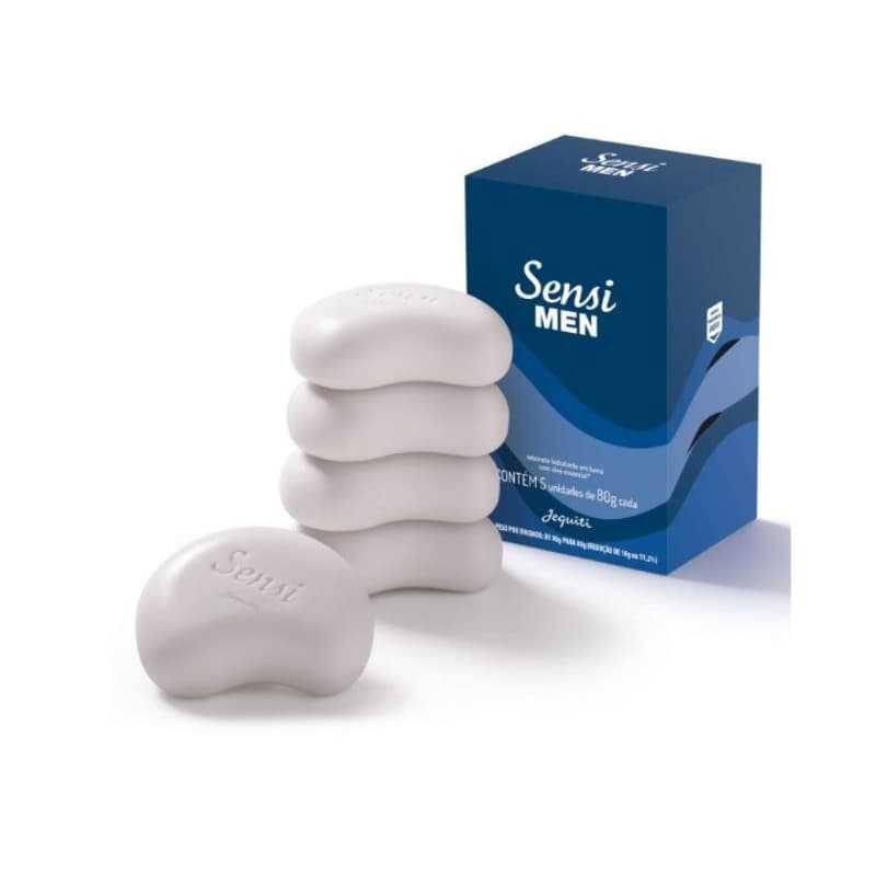 Sabonete Hidratante em Barra Sensi Men - 5 x 80 g