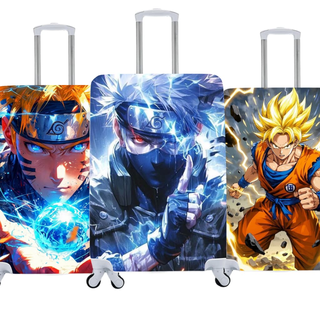 Capa de Mala Personalizada Animes Estilo e Proteção para Suas Viagens