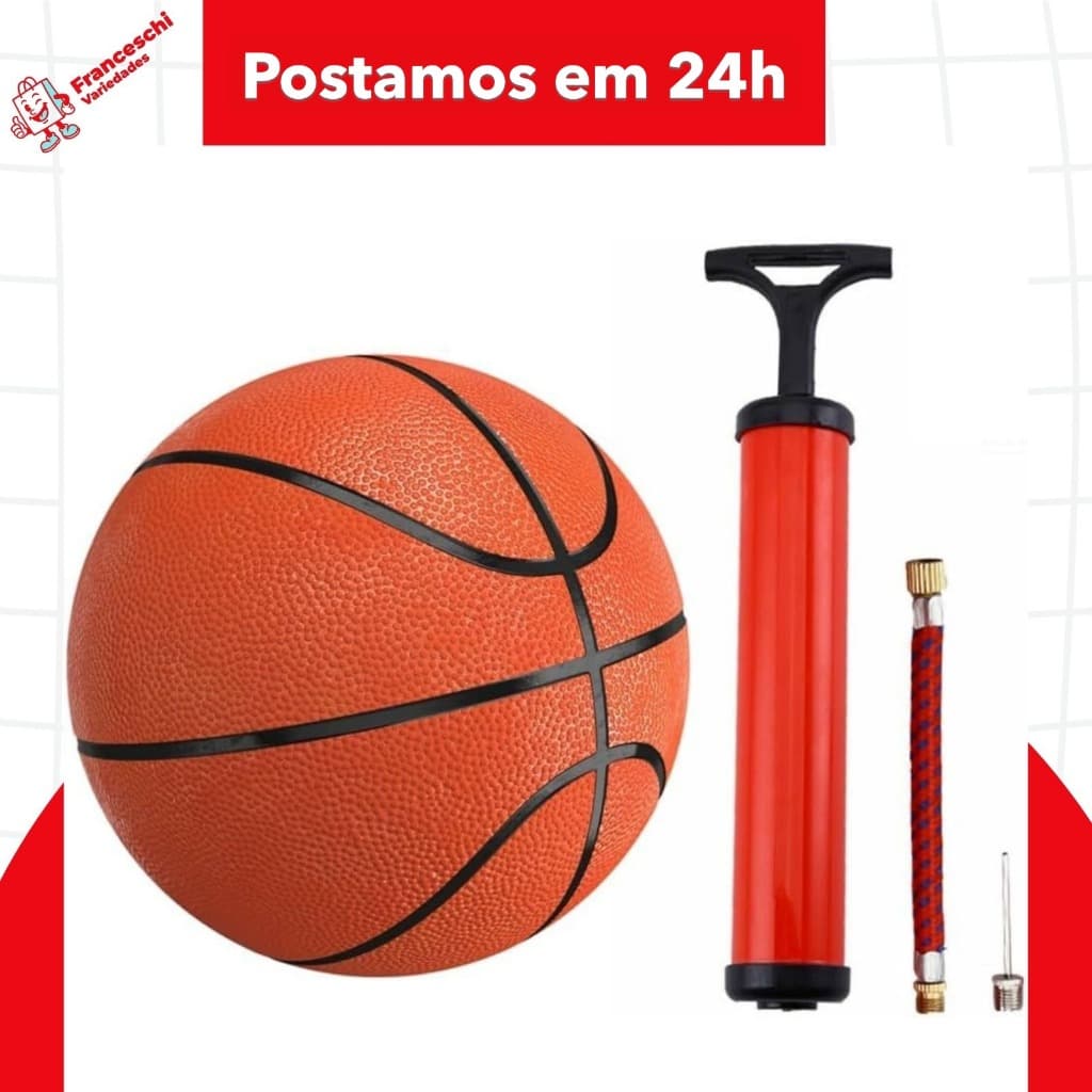 Bola de basquete tamanho oficial de qualidade   +  bomba de brinde para encher promoção.