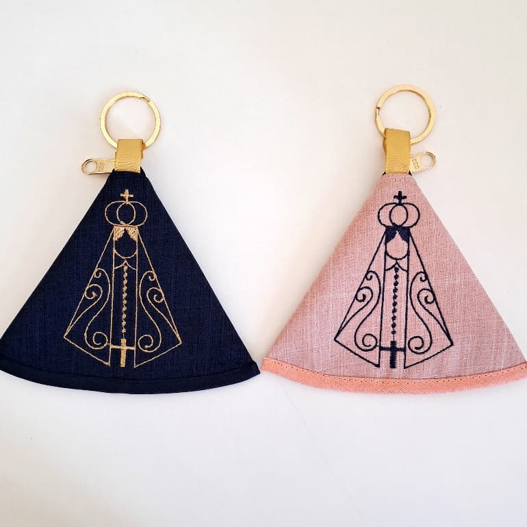 Porta Terço Bordado - Tecido linho - Personalizado