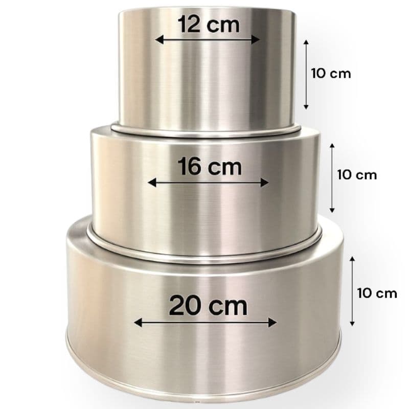 Kit Jogo Forma Assadeira Bolo redonda alta