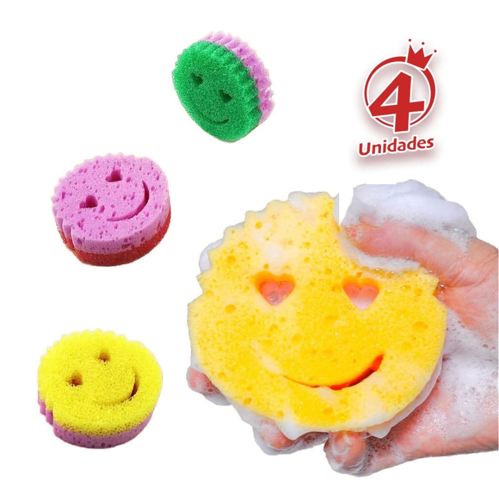 Kit 4 Esponjas mágicas Flippy Dupla Face 