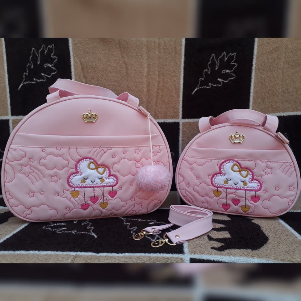 KIT BOLSAS DE BEBÊ SAIDA MATERNIDADE MENINO/MENINA MALA REFORÇADA IMPERMEÁVEL