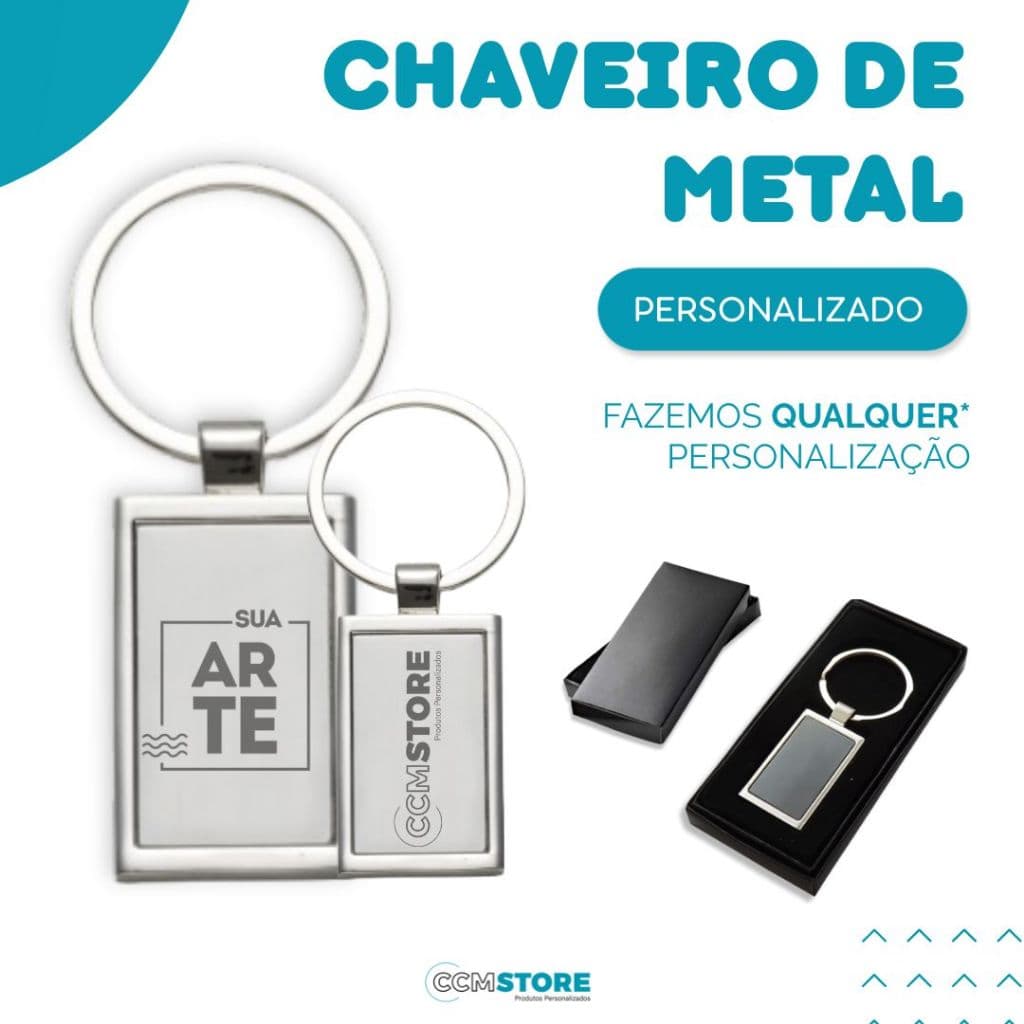 Chaveiros de Metal Personalizado Nome, logos, profissoes