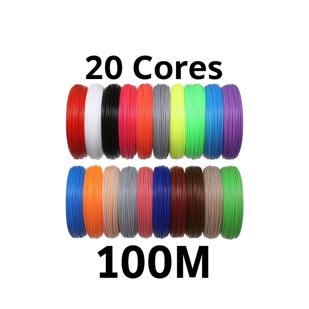 Refil Filamento Pla Kit 20 Cores 100m para Caneta 3d Impressora Envio Imediato