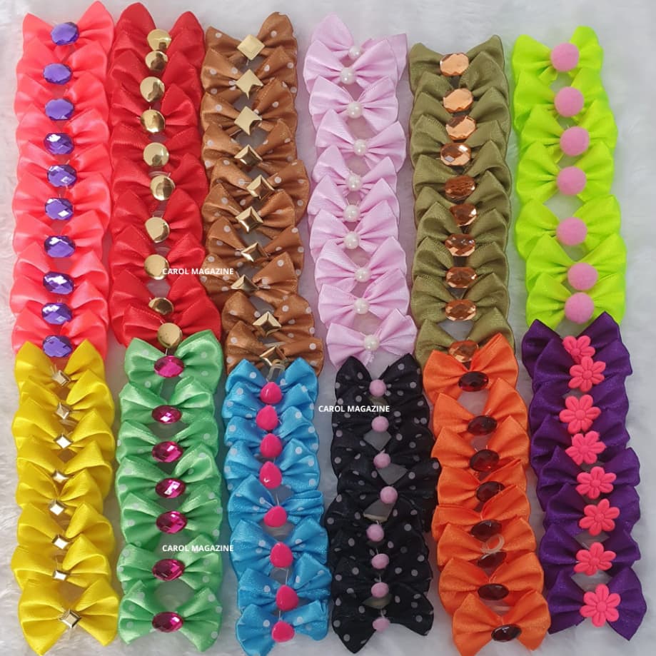 Laço para pet 20 unidades M Borboleta Lacinho Pet Elástico Cães Cachorro Banho Tosa Petshop