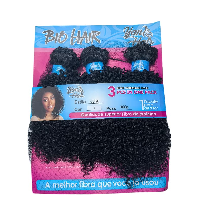 Cabelo Orgânico Cacheado Afro 60Cm Goivo Yan Hair Entrelace