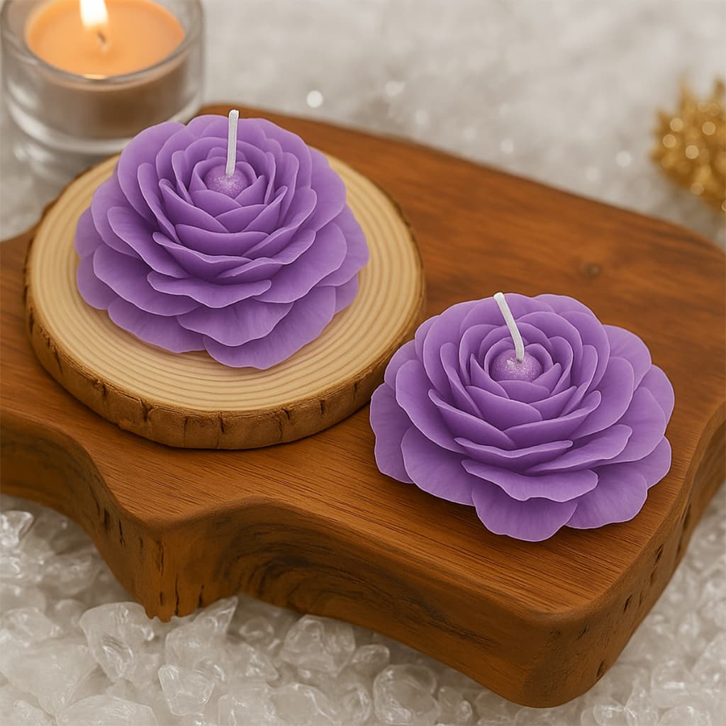 Velas Rosa Kit 5 Flor decoração festa lembrancinha casamento eventos 30g mesa jantar romântico premium padrinho