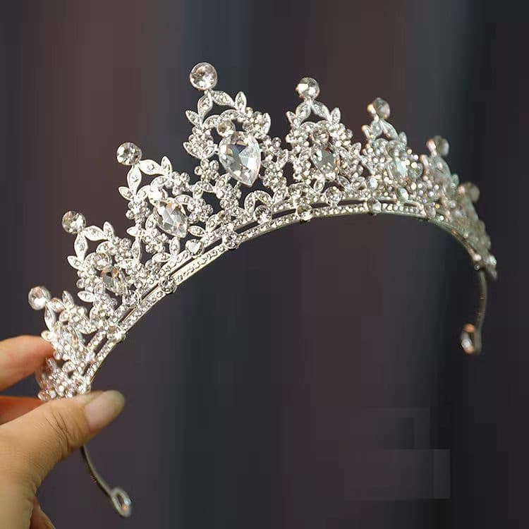 Tiara de bolo de coroa, acessórios de cabelo de cristal, faixa de cabeça para apresentação de aniversário de menina, pre