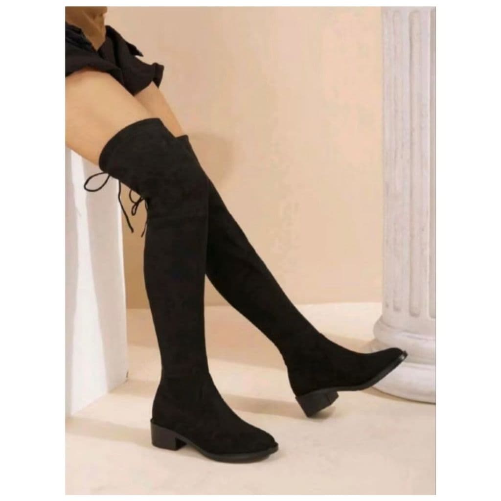 Bota Montaria Over The Knee Feminina Camurça