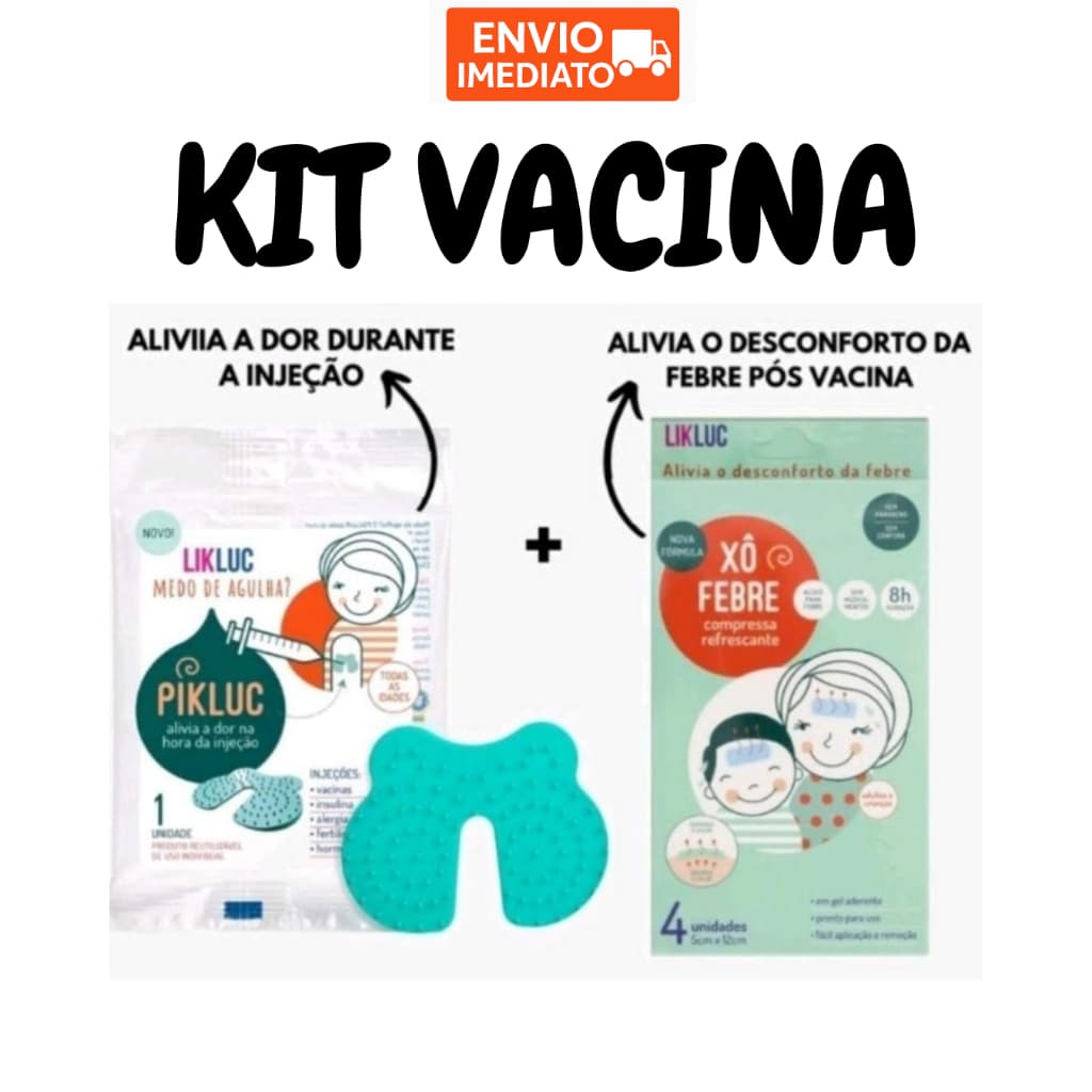 Kit Vacina Infantil Bebe Compressa Anti Febre e Alivio Dor Vacina
