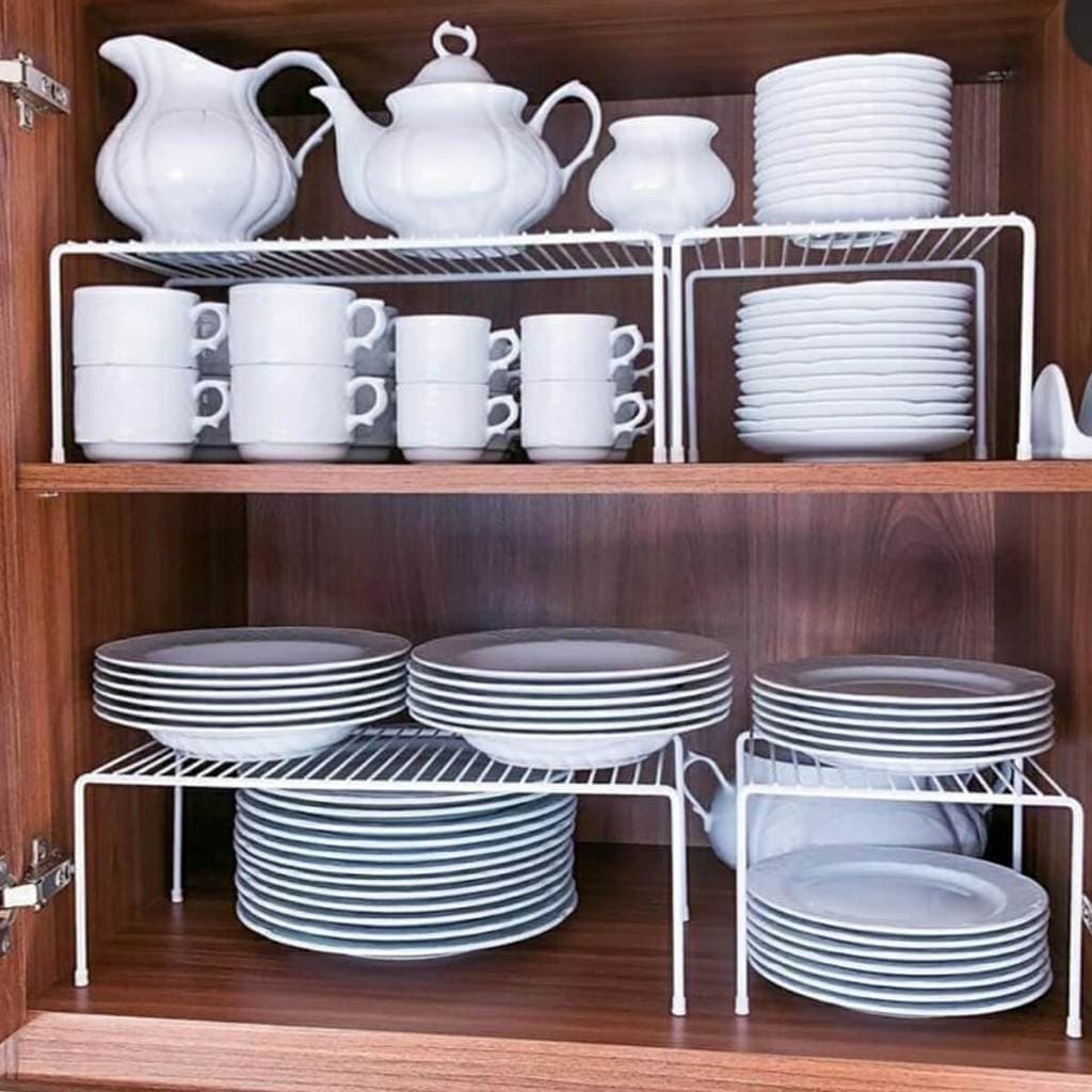 Kit Organizador de Armário Aramado Cozinha Prateleira Estante