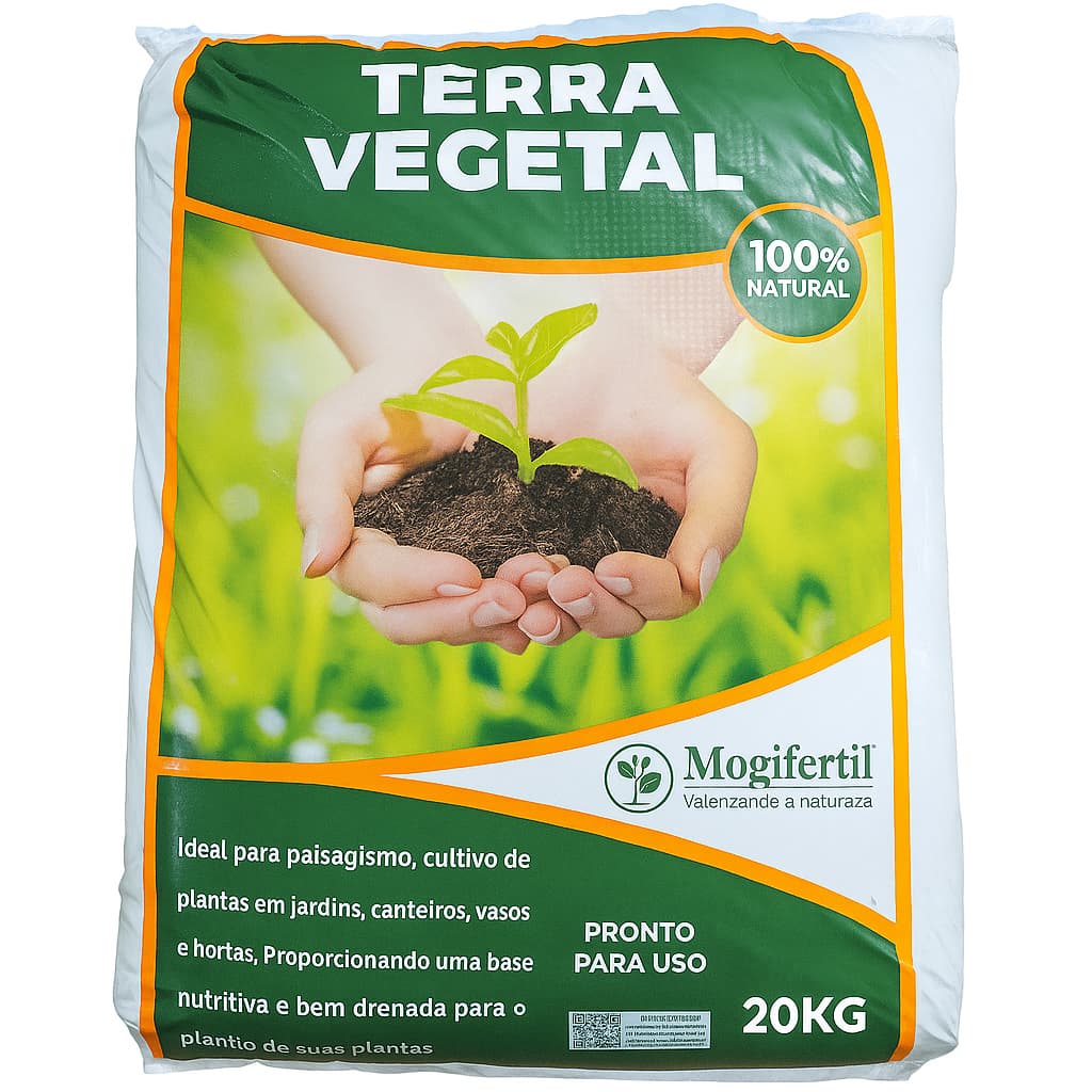Terra vegetal orgânica 5kg, 10kg e 20kg - Mogifertil