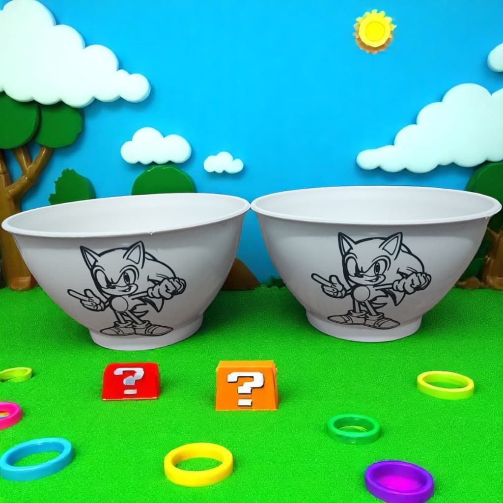 Kit 30 Cumbucas 400ml S0nic interativo colorir infantil dia das crianças mágico plástico brinquedos