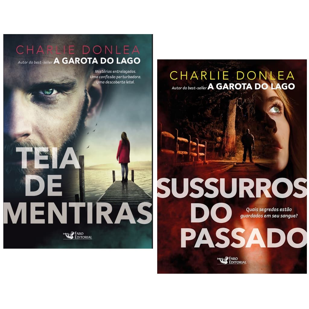 Kit Livro Sussurros do passado  + Teia de Mentiras - Charlie Donlea