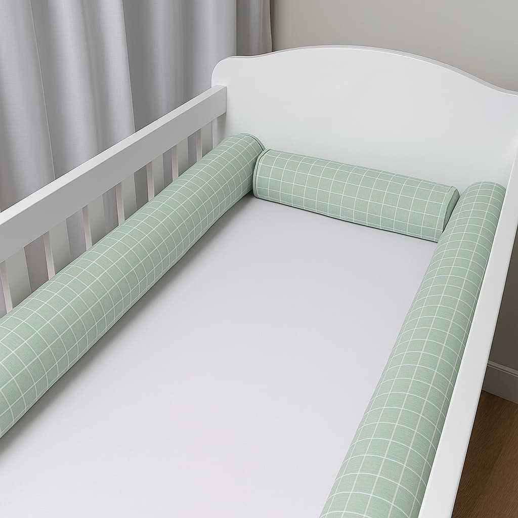 Kit Rolinhos 4 Peças Berço Americano Varias Cores Algodão Acolchoado