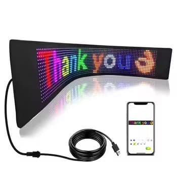 Painel 192*898mm De Pixel Matriz De LED USB 5V Flexível Endereçável RGB Padrão Graffiti Rolagem Texto