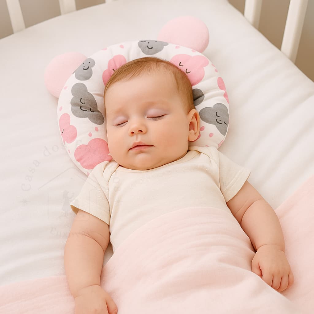 Travesseiro Anatômico Modelador de Cabeça para Bebê – Sono Seguro e Conforto