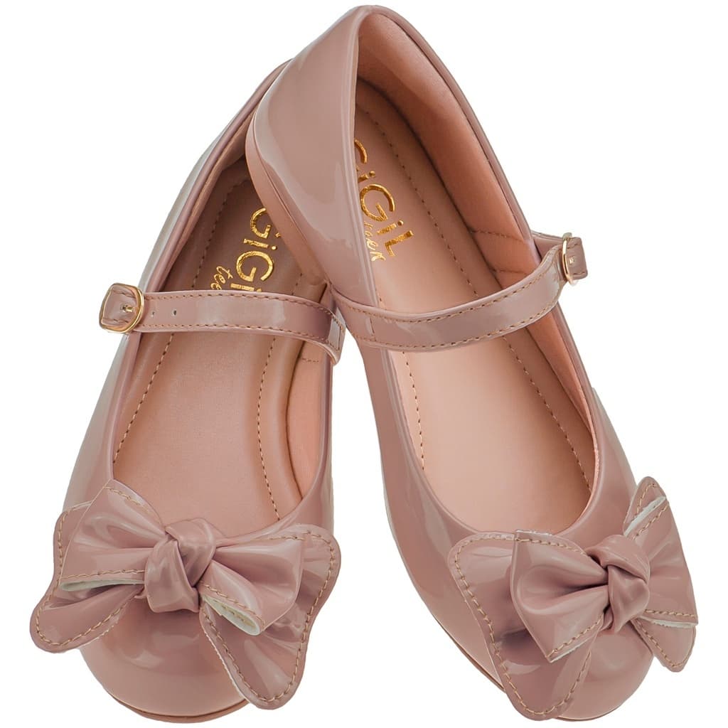 Sapatilha Infantil Feminina Vermelha Sapato Brilho Leve Boneca Salomé Menina Laço Confortável Moda Atual Festa