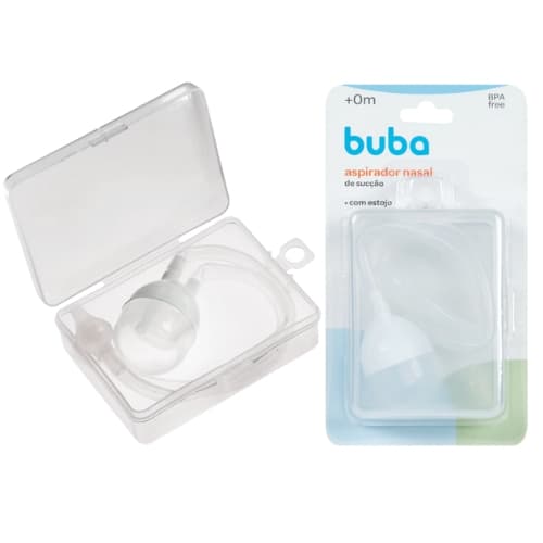 Aspirador Nasal Sucção Com Estojo Buba Criança Higiene Infantil Resfriado Bebe Recem Nascido Gripe