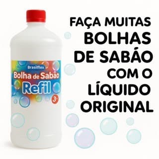 Líquido Bubble Refil Para Bolha De Sabão  Atóxica E Perfumada