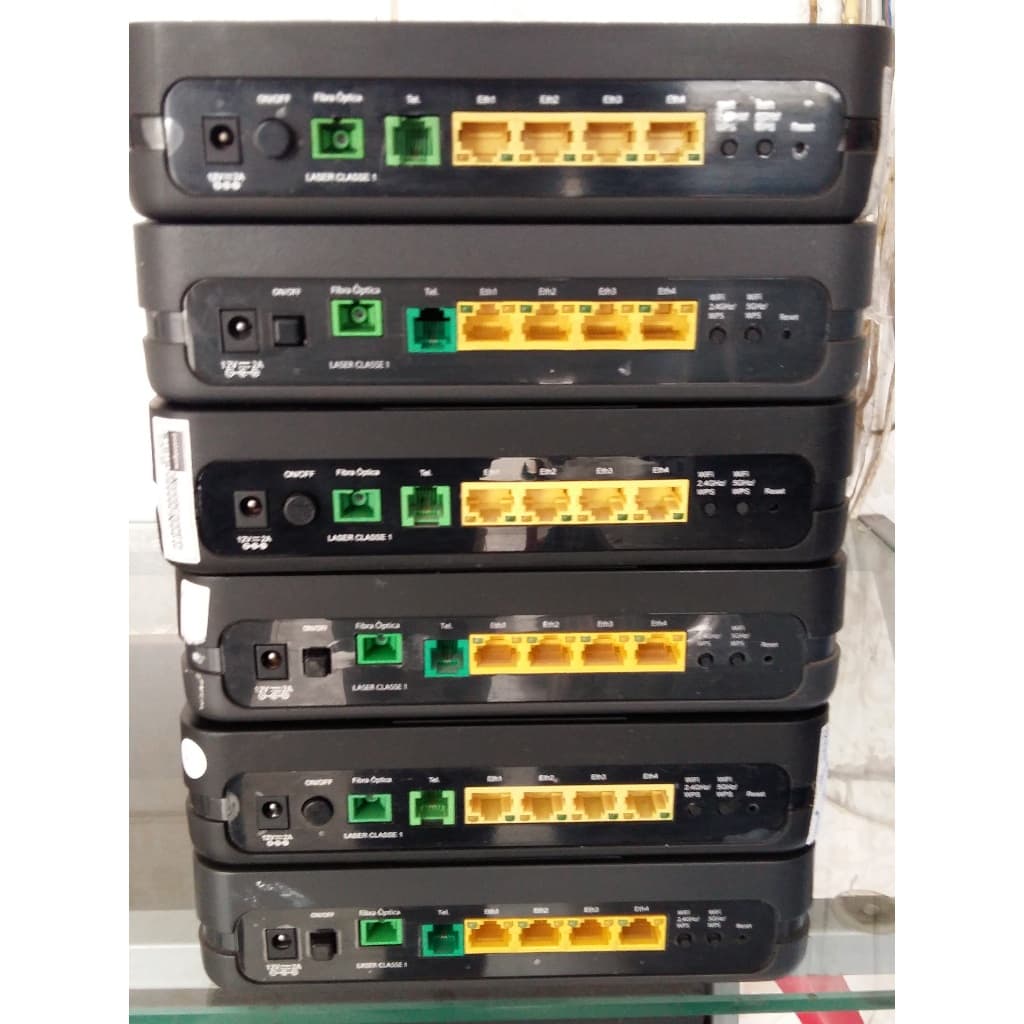 Kit 6 Hgu Fibra Gpon 5G e 2.4G Sem Fonte de Energia - Usado Funcionando