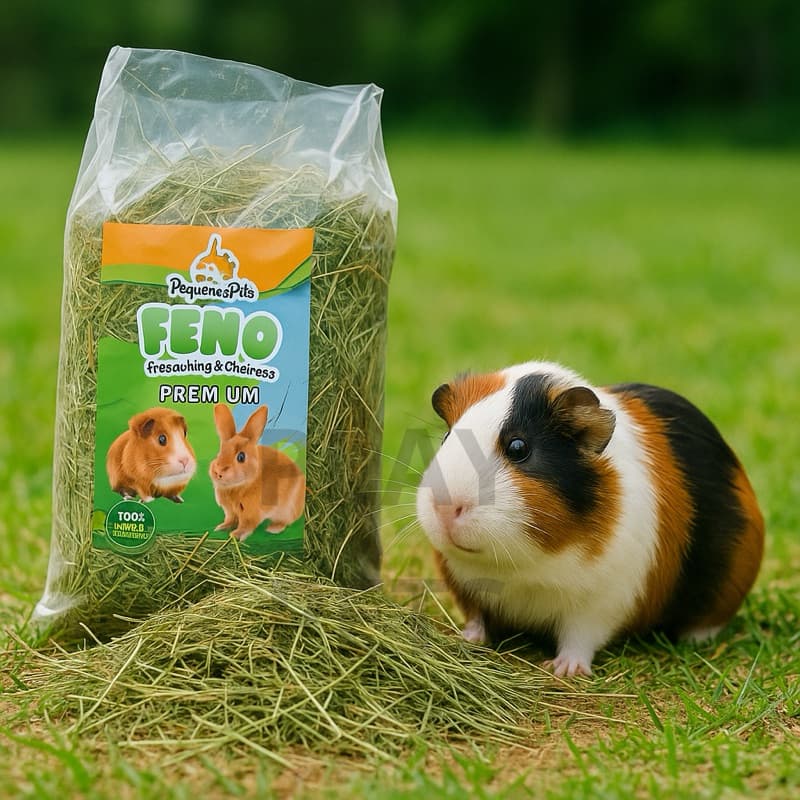 Feno Fresco Super Premium para Coelho, Hamster, Porquinho Da Índia 1kg