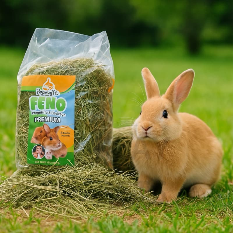 Feno Premium Para Coelho, Hamster, Porquinho Da Índia 1kg