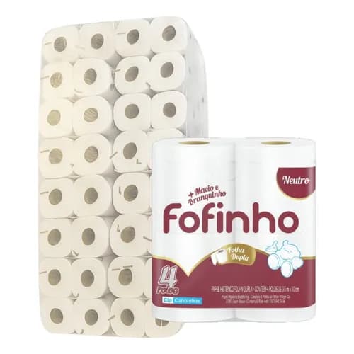 Kit 96 Rolos Papel Higiênico Fofinho Folha Dupla 30m Luxo Atacado – Maciez, Resistência e Economia