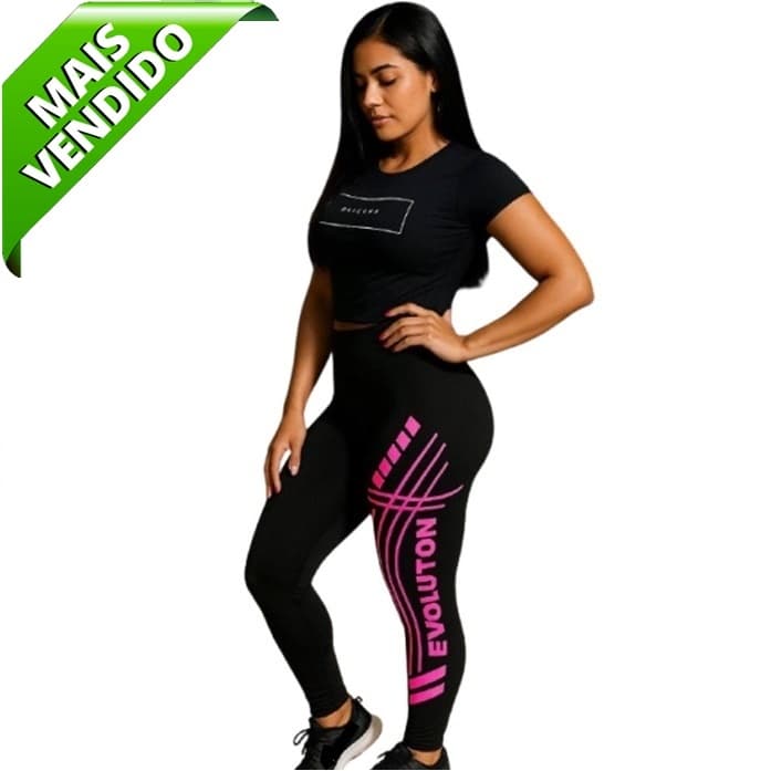 Legging Fitness Feminina Estampada Suplex Premium Cintura Alta e Zero Transparência Academia Treinos