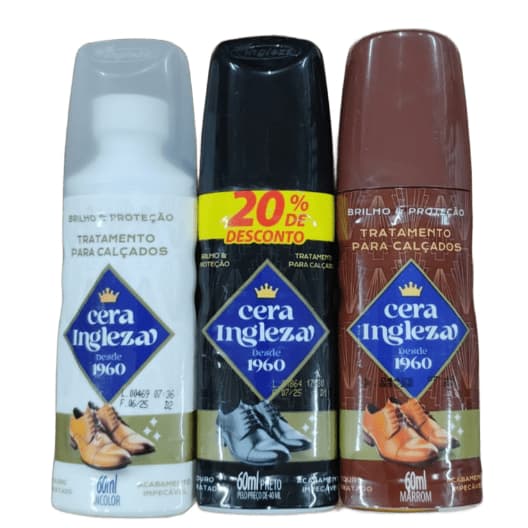 Cera Ingleza - Graxa Líquida para Calçados - marrom preta incolor